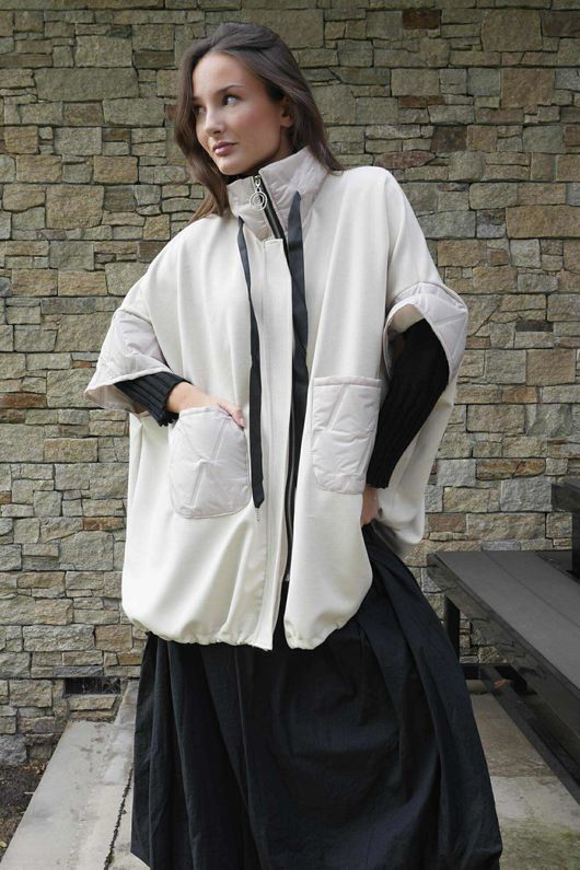 Soft Tech Jersey Puff Jacket Stone